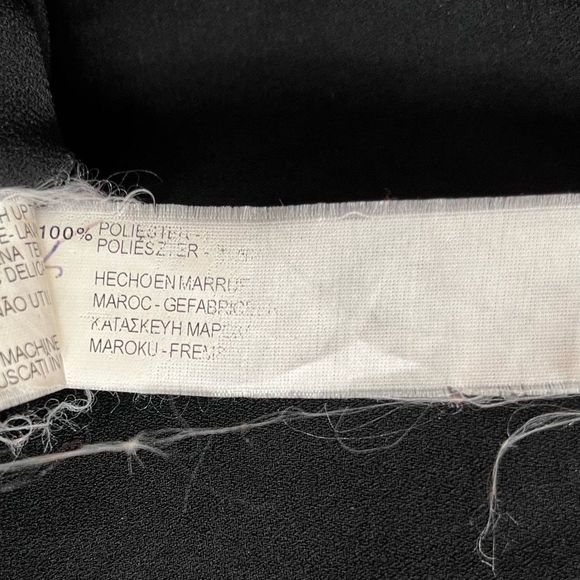 Zara Black Long Sleeve Semi Sheer Blouse Top | Size: Large - Picture 5 of 6